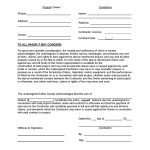 Contractor Release Form (Final Waiver of Lien)